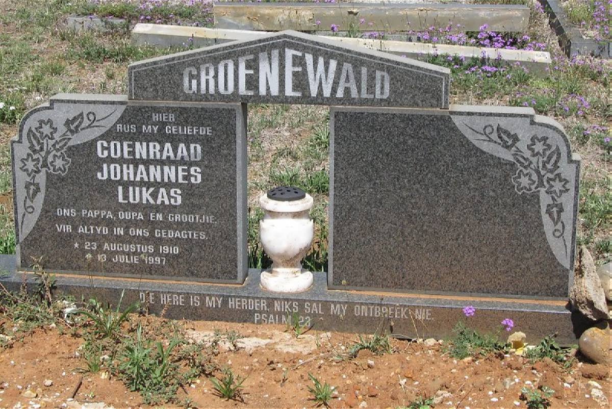 GROENEWALD Coenraad Johannes Lukas 1910-1997