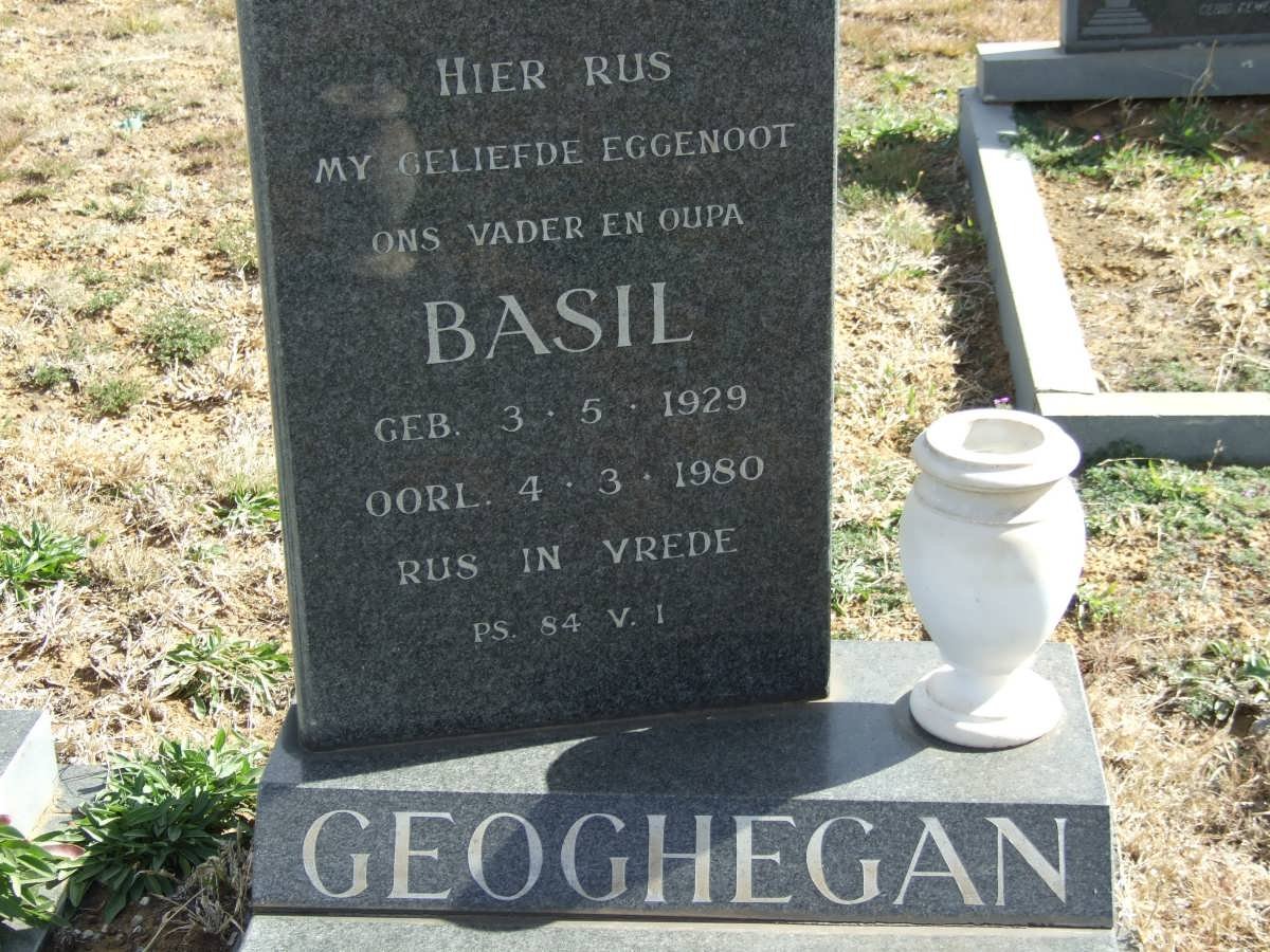 GEOGHEGAN Basil 1929-1980