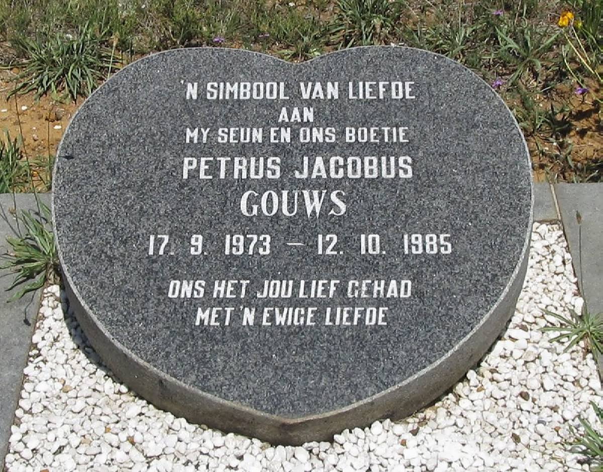 GOUWS Petrus Jacobus 1973-1985