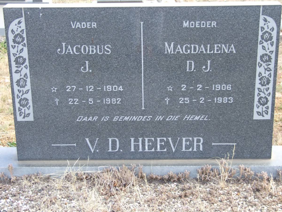 HEEVER Jacobus J., van den 1904-1982 &amp; Magdalena D.J. 1906-1983