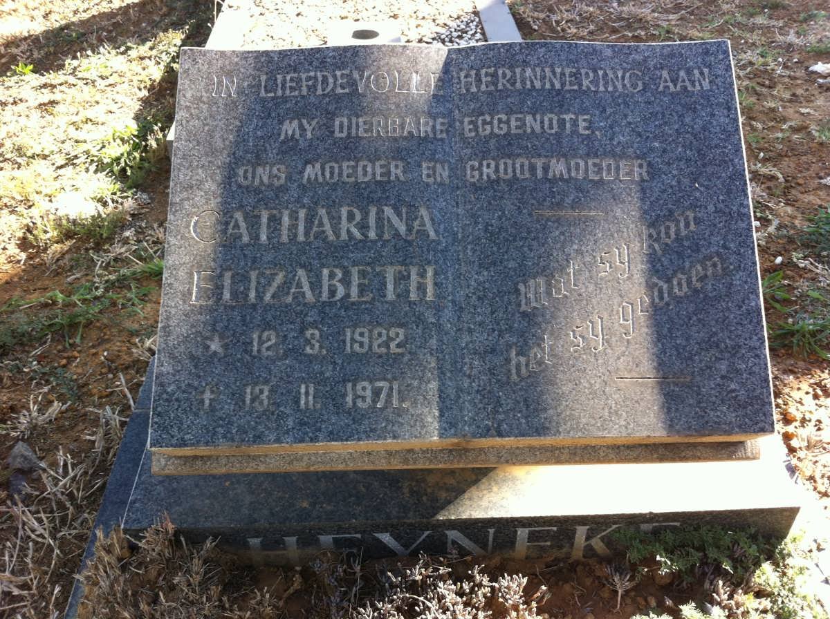 HEYNEKE Catharina Elizabeth 1922-1971