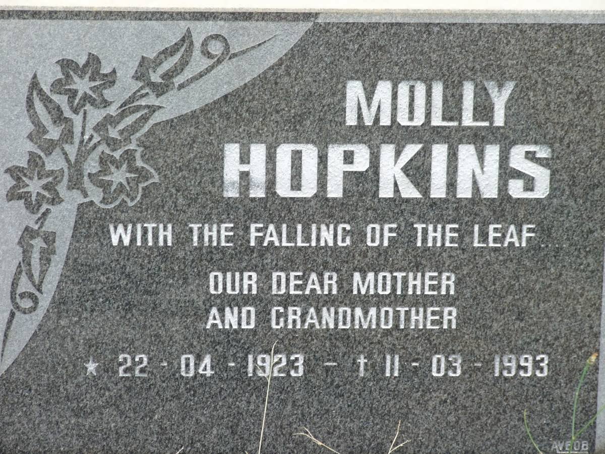 HOPKINS Molly 1923-1993