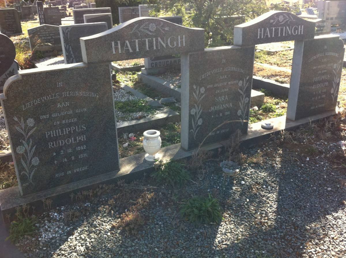 HATTINGH Philippus Rudolph 1910-1981 &amp; Sara Johanna 1916- :: HATTINGH Philippus Rudolph 1952-1971