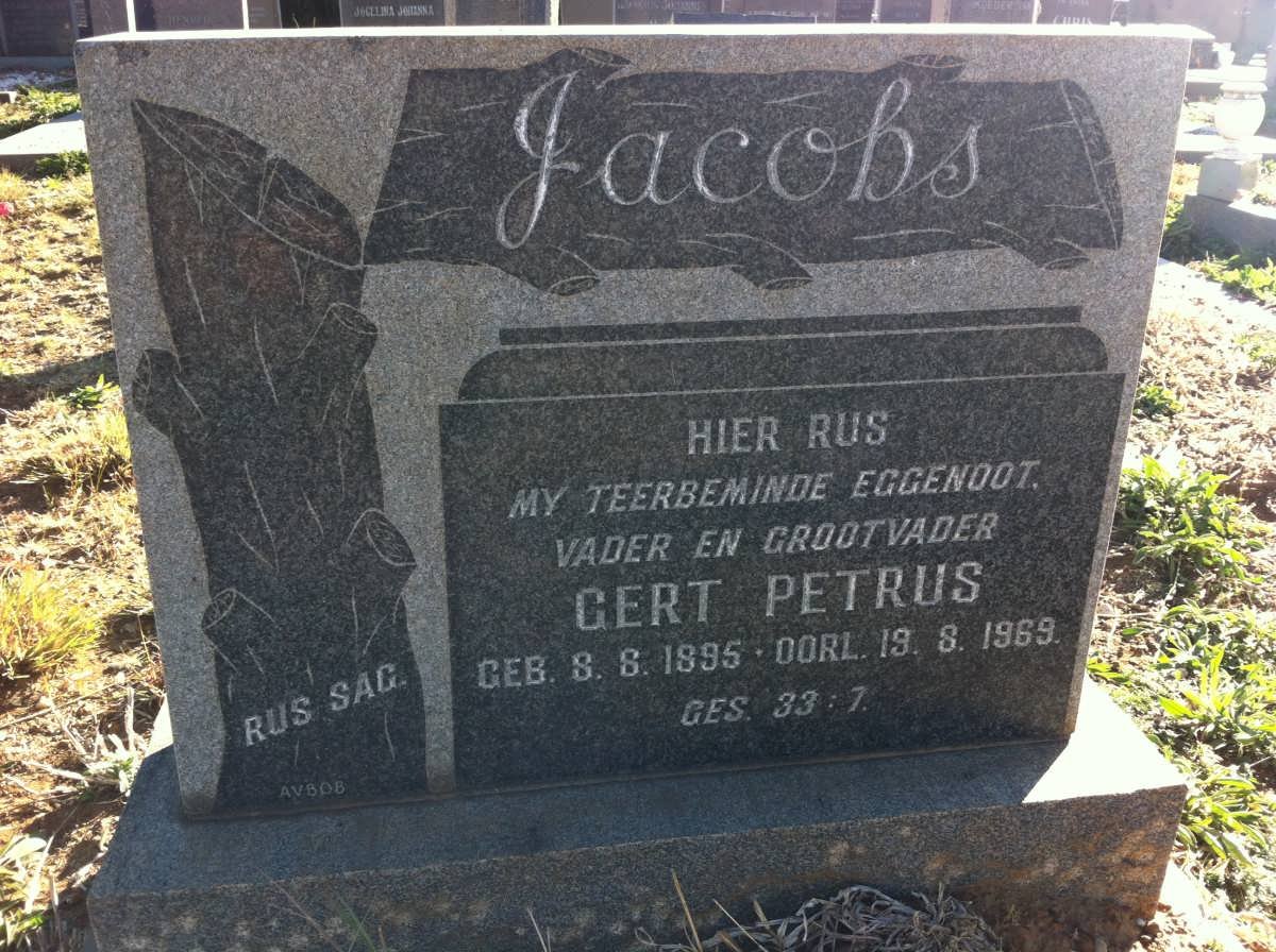 JACOBS Gert Petrus 1895-1969