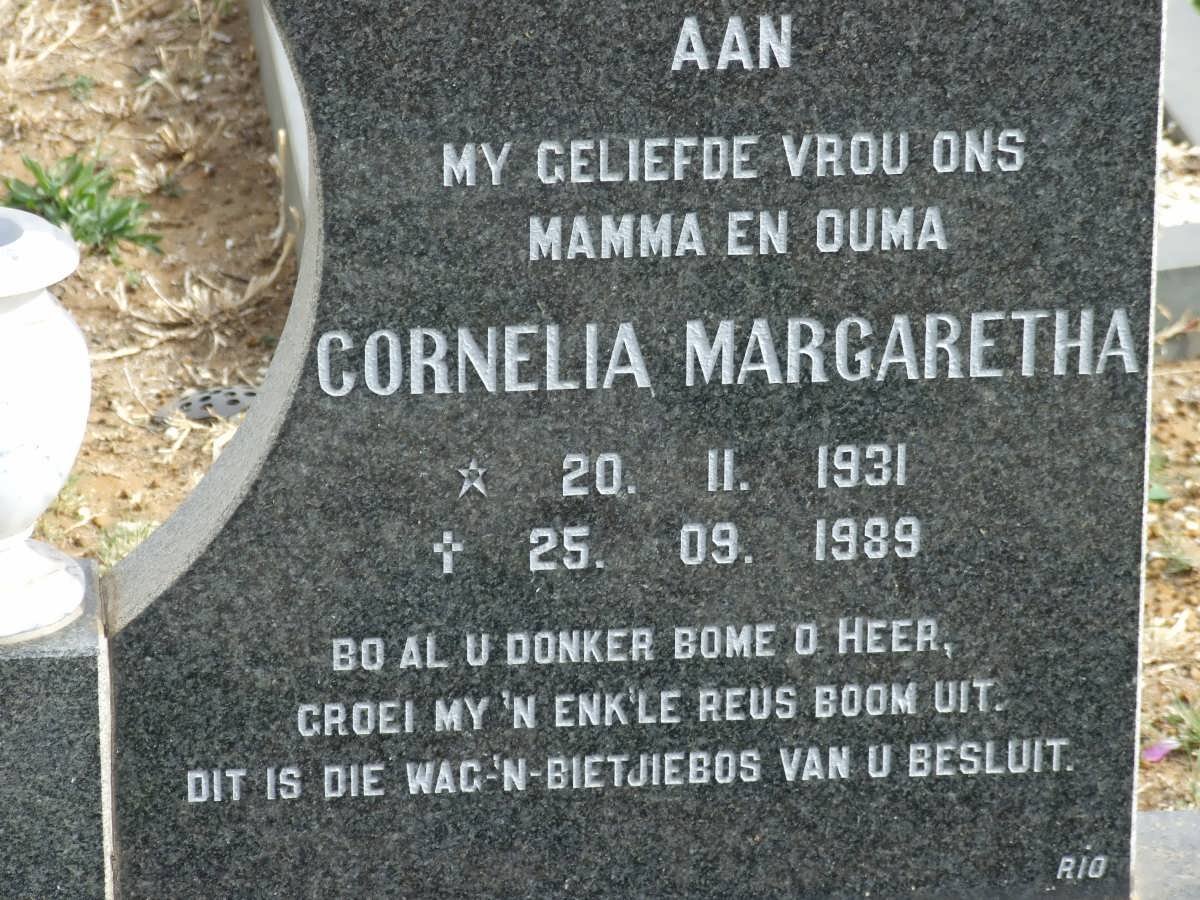 JORDAAN Cornelia Margaretha 1931-1989