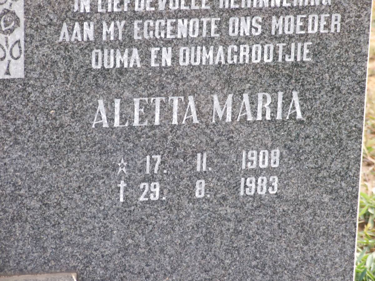 JONKER Aletta Maria 1908-1983