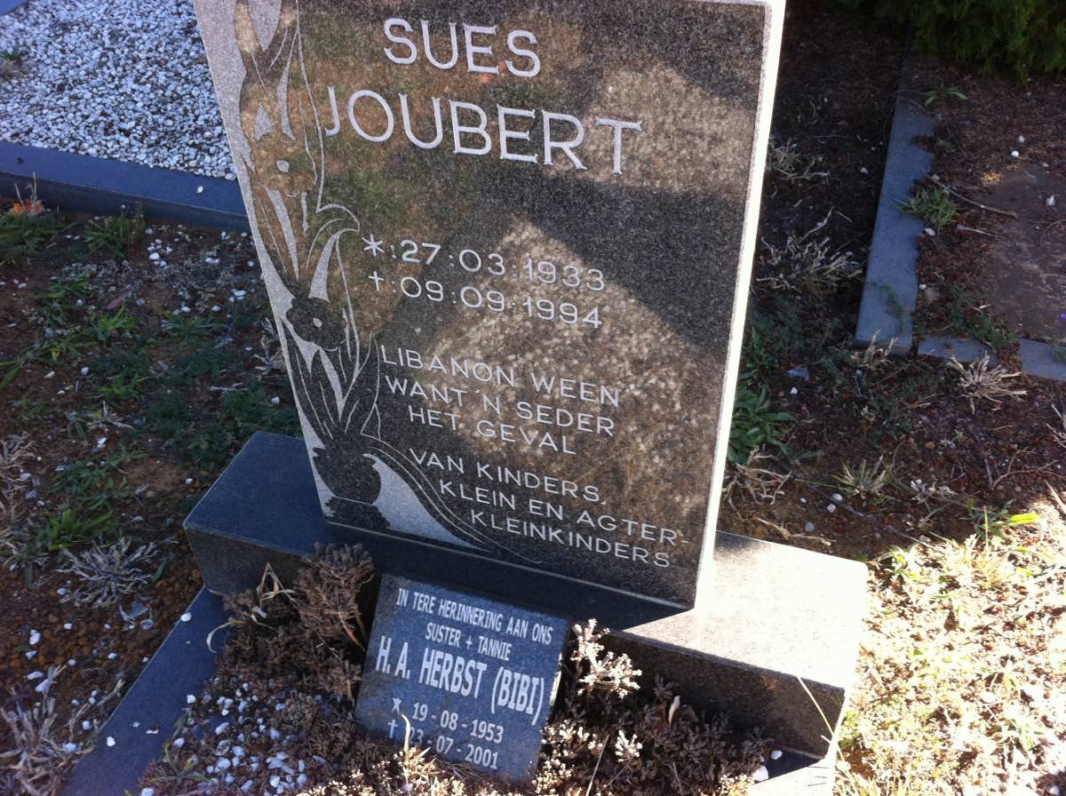 JOUBERT Sues 1933-1994 :: HERBST H.A. 1953-2001