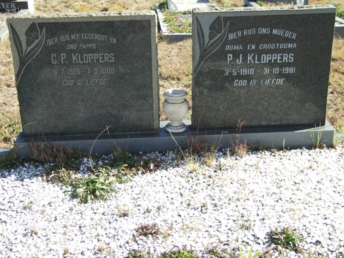 KLOPPERS C.P. 1906-1980 &amp; P.J. 1910-1981