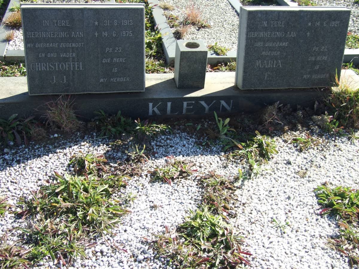 KLEYN Christoffel J.J. 1913-1975 &amp; Maria E. 1921-