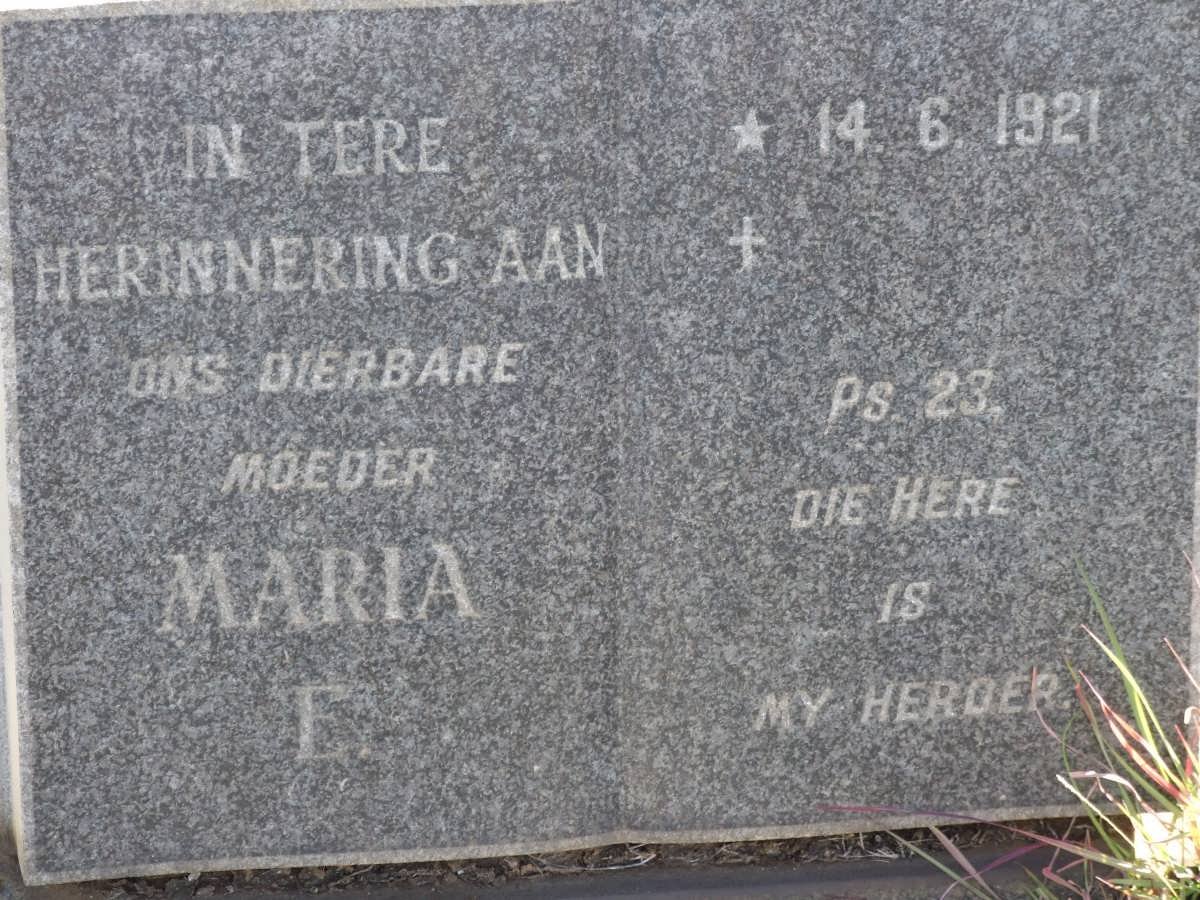 KLEYN Maria E. 1921-