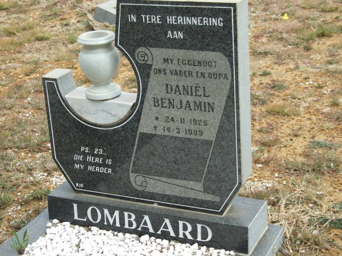 LOMBAARD Daniel Benjamin 1925-1989