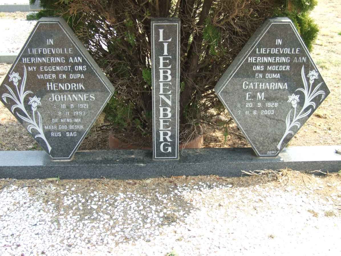 LIEBENBERG Hendrik Johannes 1921-1993 &amp; Catharina E.M. 1928-2003