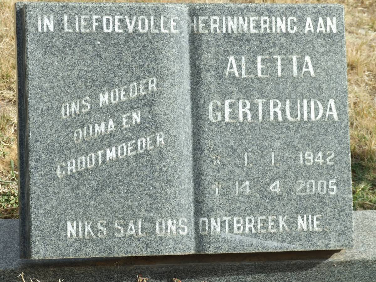 LOOTS Aletta Gertruida 1942-2005