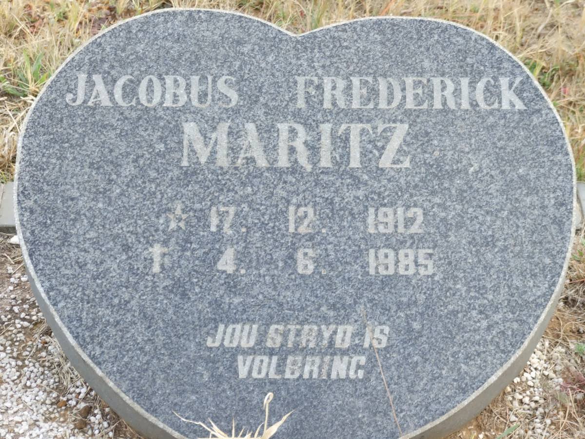 MARITZ Jacobus Frederick 1912-1985