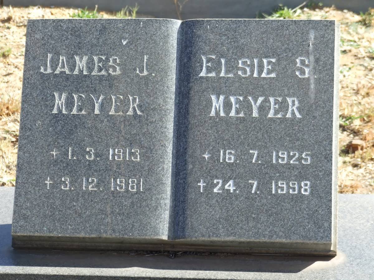 MEYER James J. 1913-1981 &amp; Elsie S. 1925-1998 