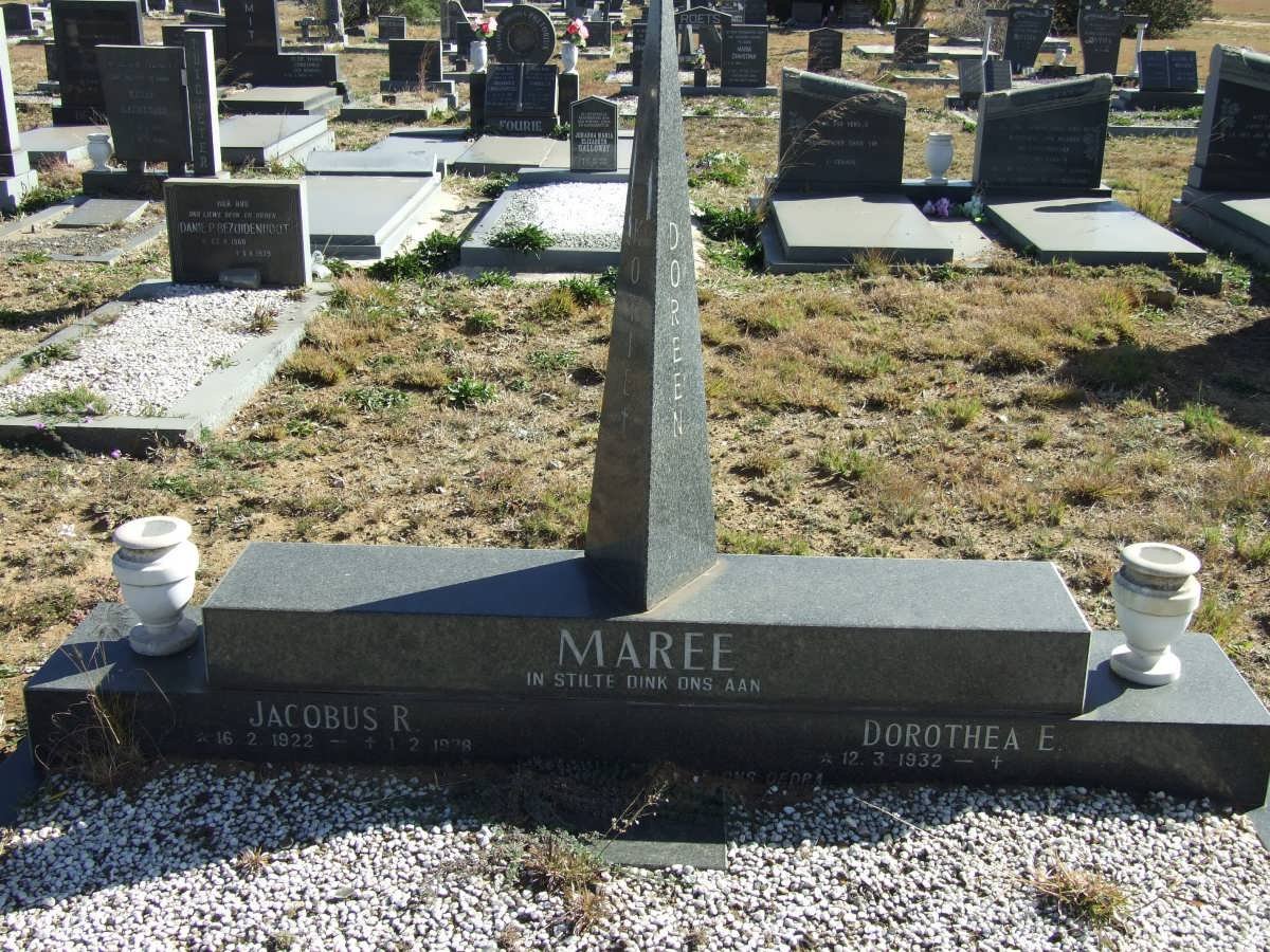 MAREE Jacobus R. 1922-1978 &amp; Dorothea E. 1932-