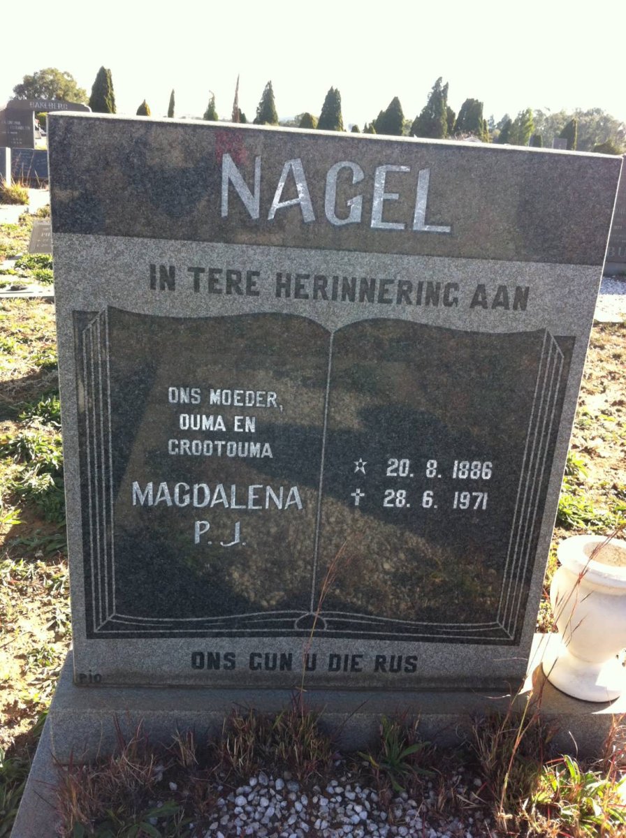 NAGEL Magdalena P.J. 1886-1971
