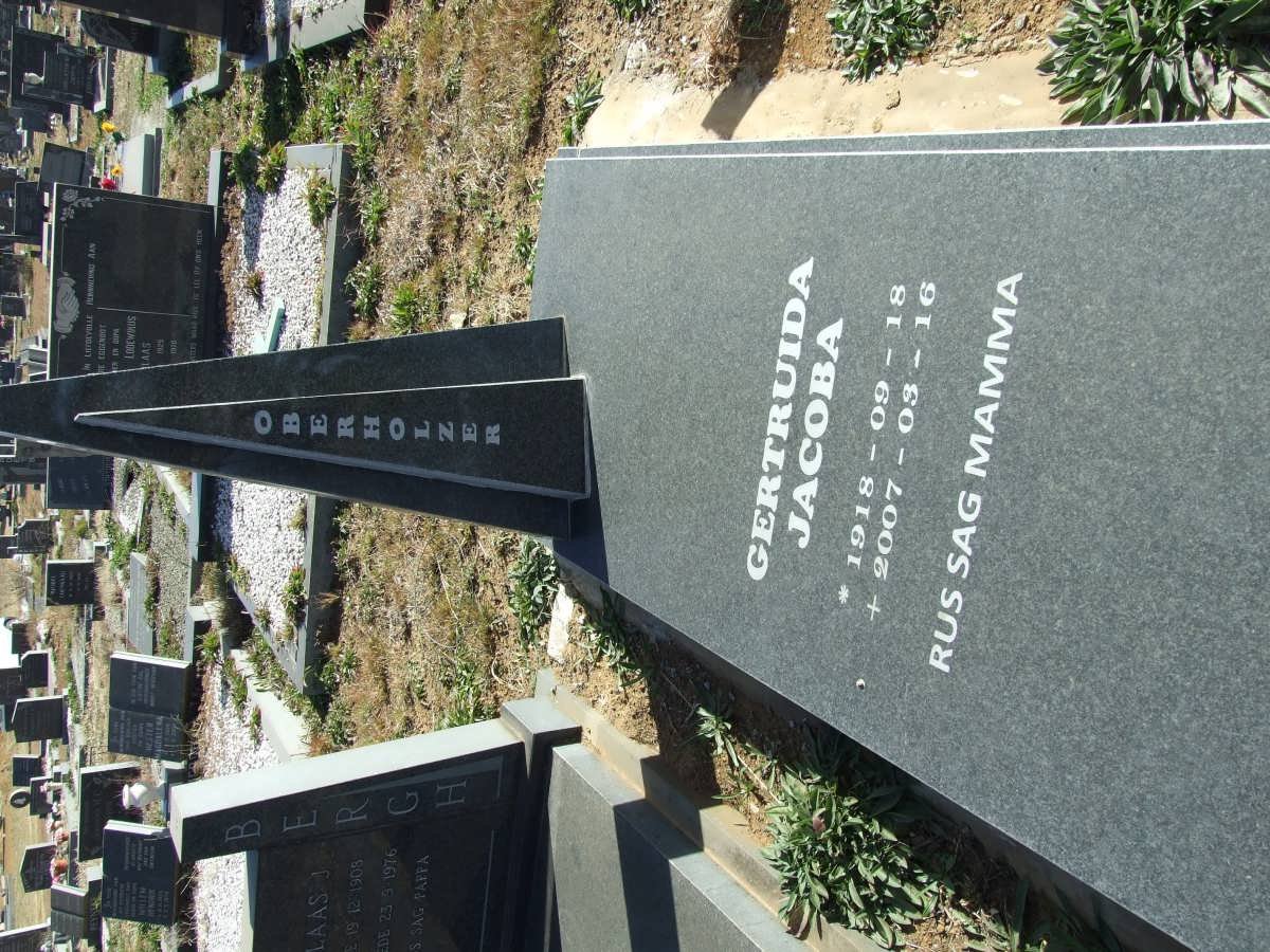 OBERHOLZER Gertruida Jacoba 1918-2007