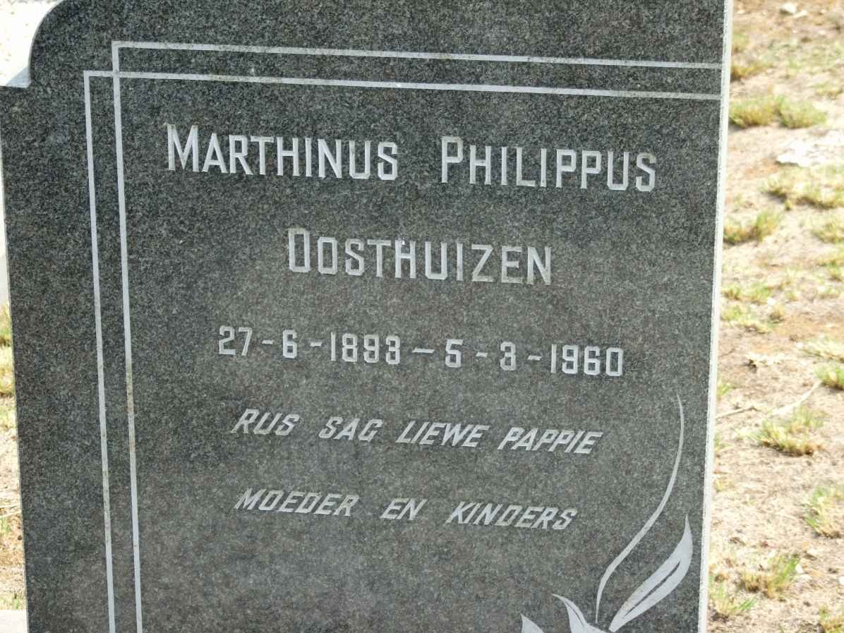 OOSTHUIZEN Marthinus Philippus 1893-1960