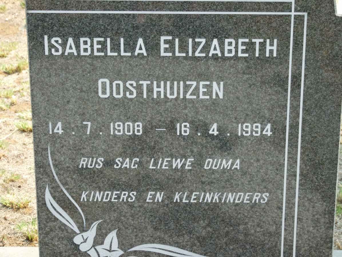 OOSTHUIZEN Isabella Elizabeth 1908-1994