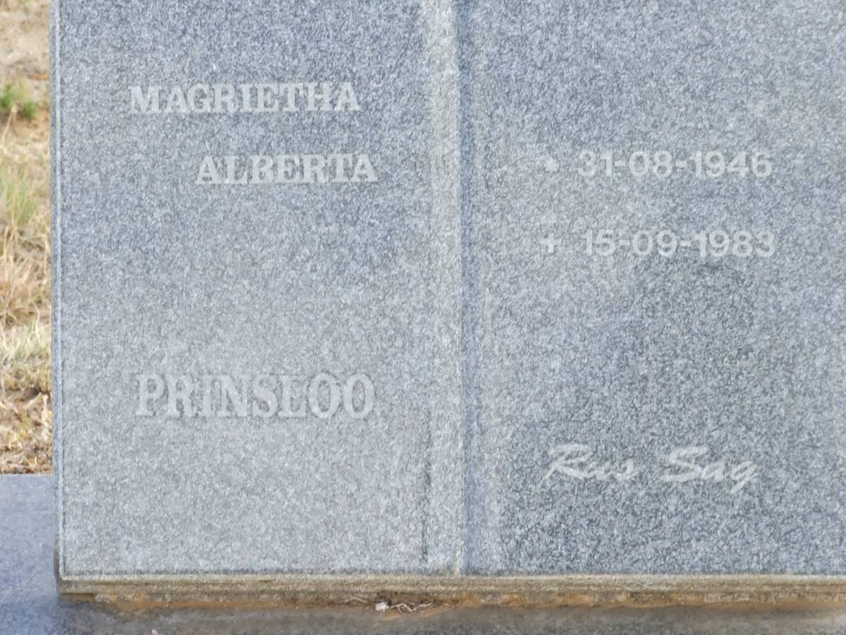 PRINSLOO Magrietha Alberta 1946-1983