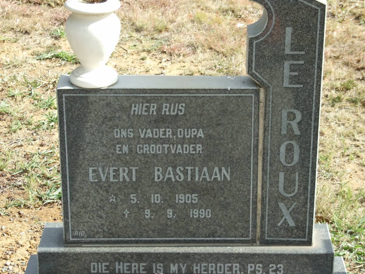 ROUX Evert Bastiaan, Le 1905-1990