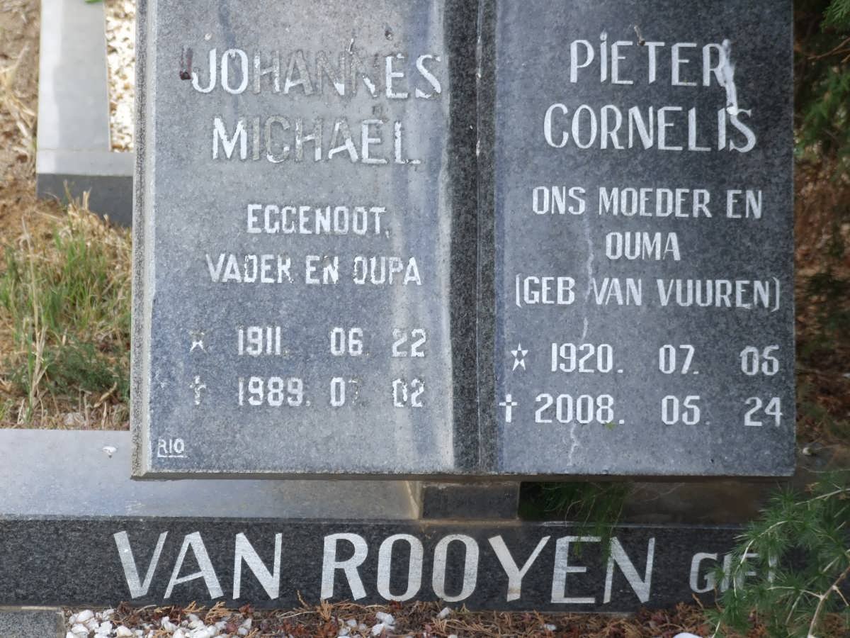 ROOYEN Johannes Michael, van 1911-1989 &amp; Pieter Cornelis VAN VUUREN 1920-2008
