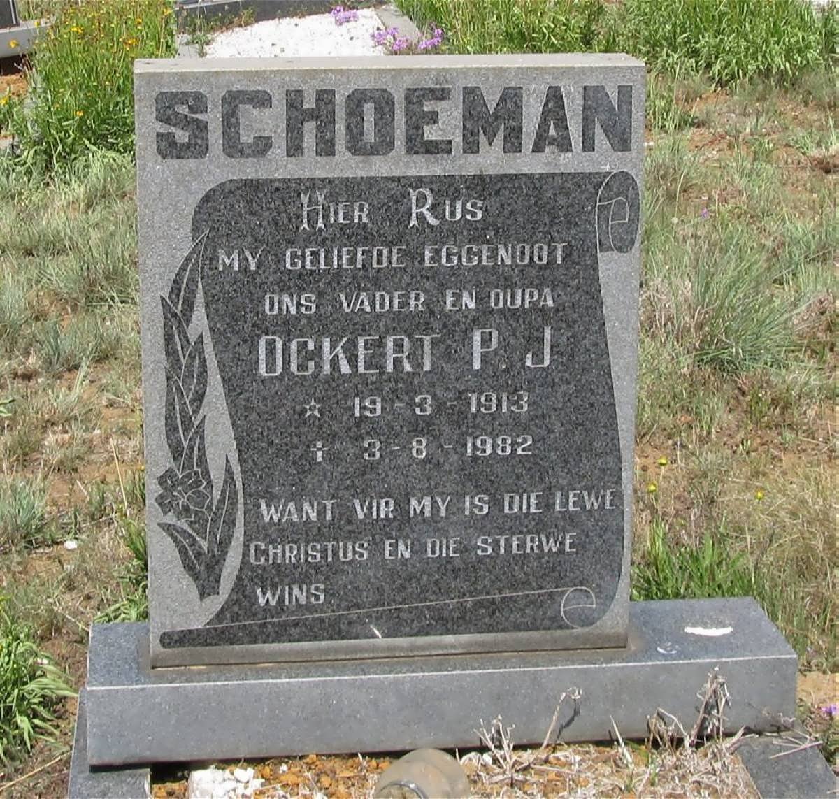 SCHOEMAN Ockert P.J. 1913-1982