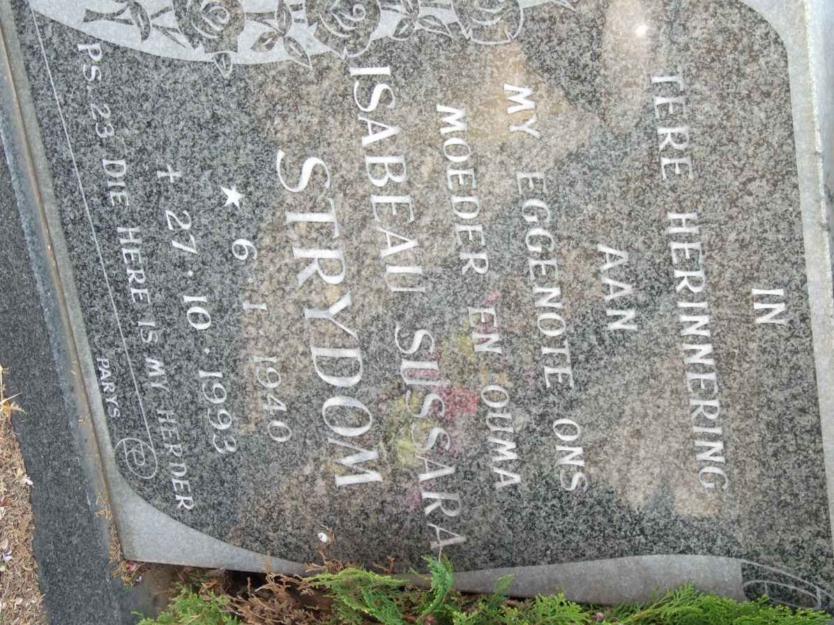 STRYDOM Isabeau Sussara 1940-1993