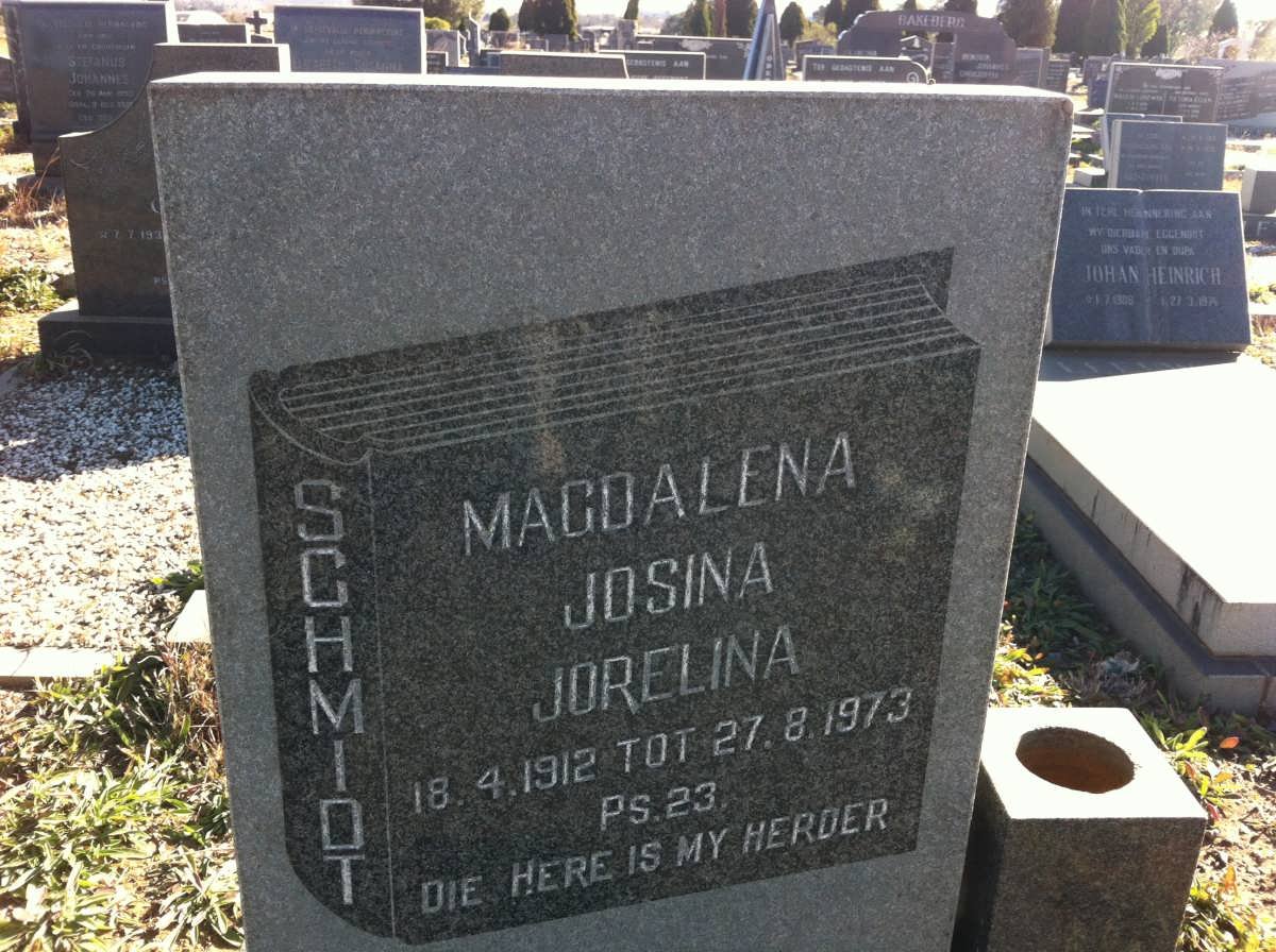 SCHMIDT Magdalena Josina Jorelina 1912-1973