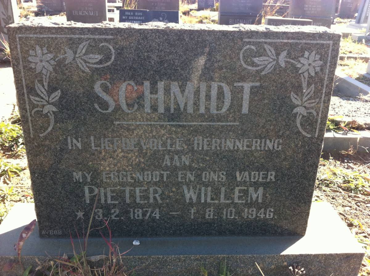 SCHMIDT Pieter Willem 1874-1946