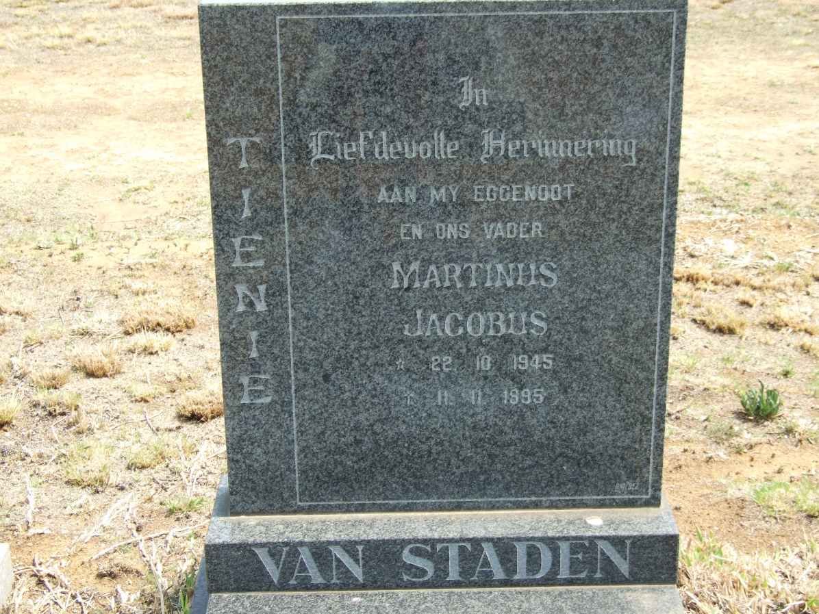 STADEN Martinus Jacobus, van 1945-1995
