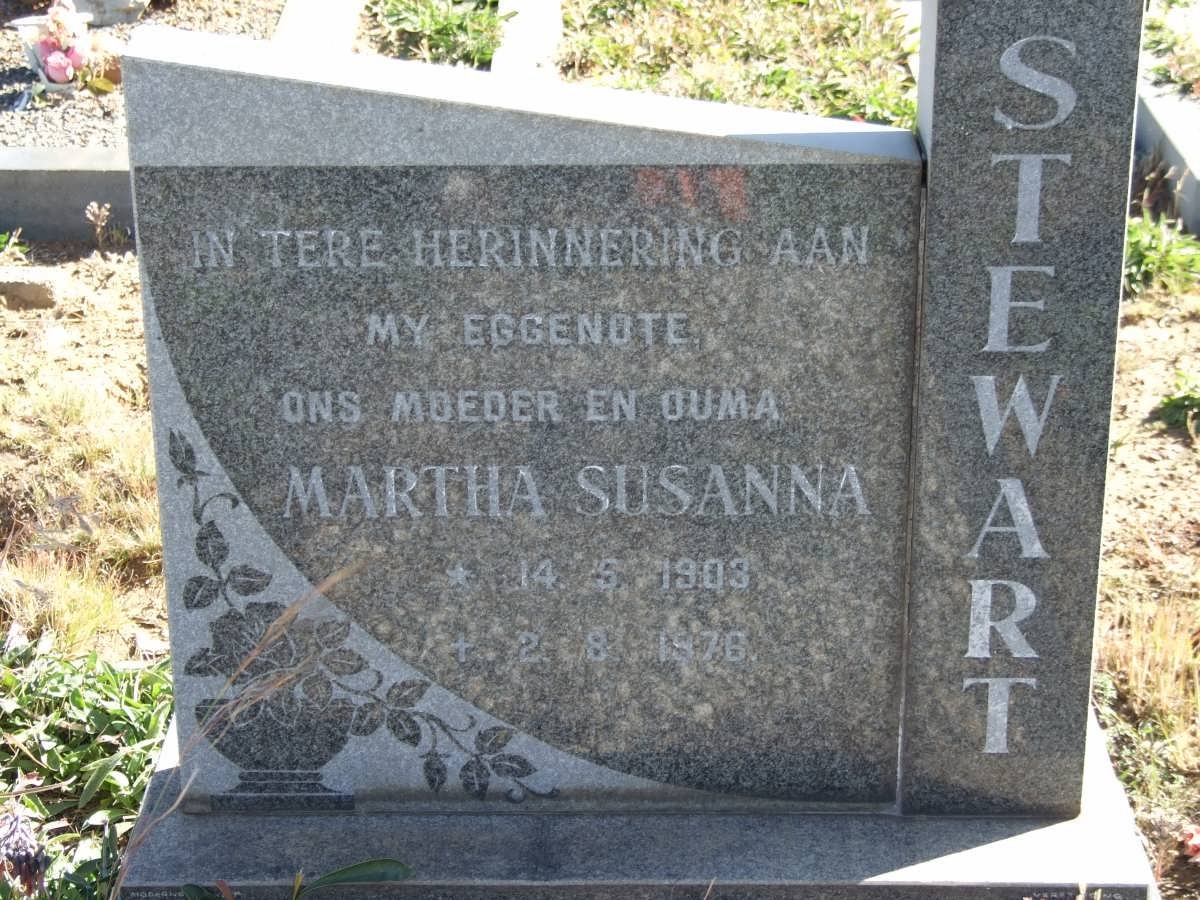 STEWART Martha Susanna 1903-1976