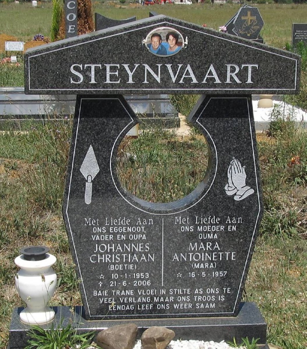 STEYNVAART Johannes Christiaan 1953-2006 &amp; Mara Antoinette 1957-