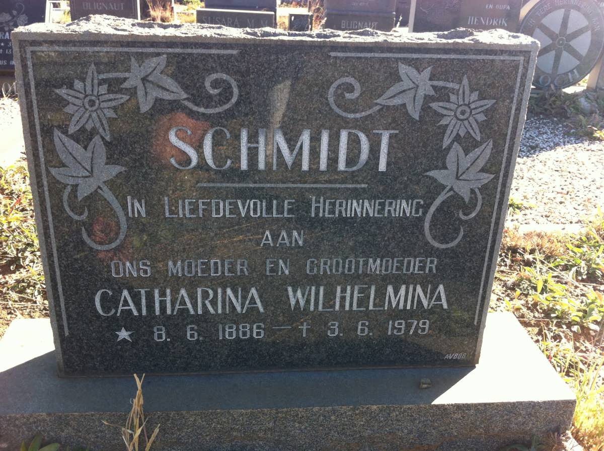 SCHMIDT Catharina Wilhelmina 1886-1979