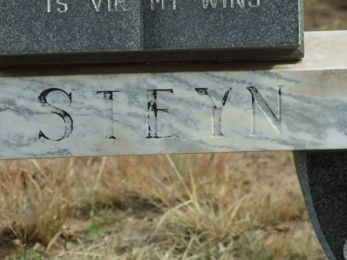 STEYN Christiaan Frederick 1937-1986 &amp; Catharina Pietronella 1937-