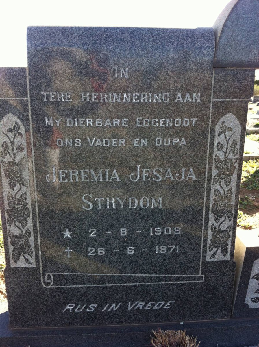 STRYDOM Jeremia Jesaja 1909-1971