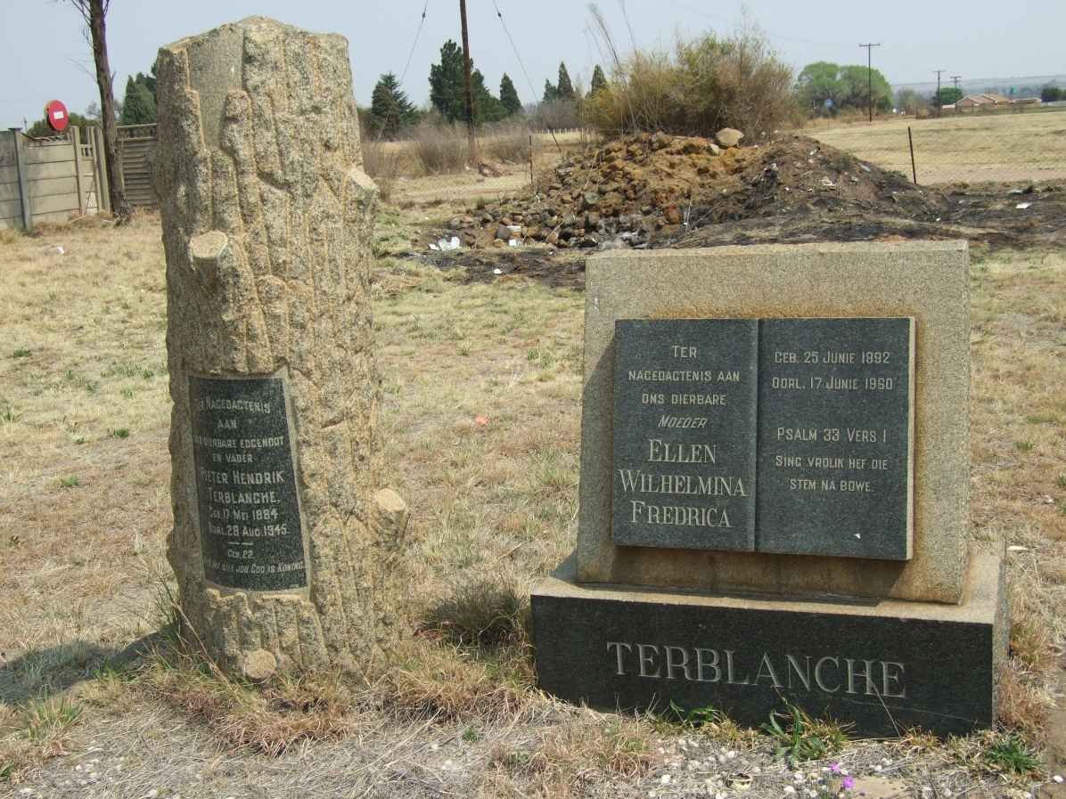 TERBLANCHE Pieter Hendrik 1884-1945 &amp; Ellen Wilhelmina Fredrica 1892-1960