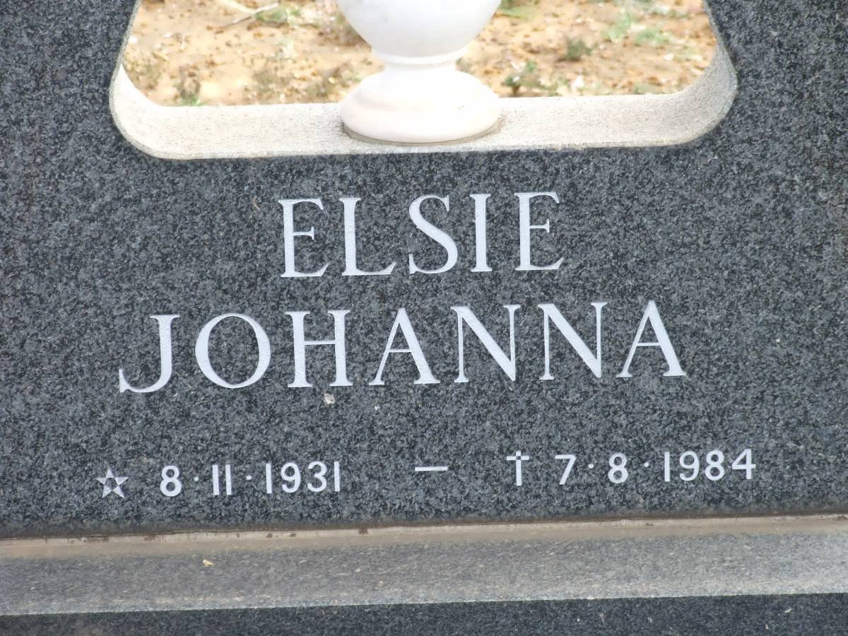 TONDER Elsie Johanna, van 1931-1984