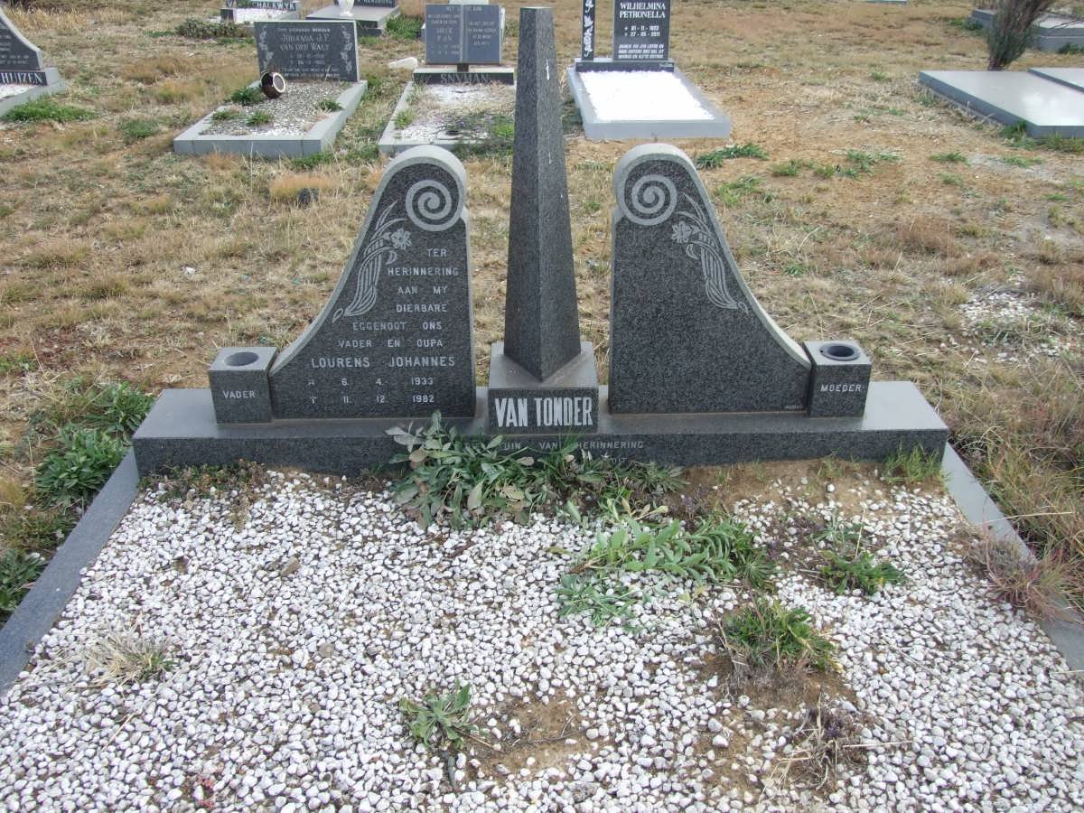 TONDER Lourens Johannes, van 1933-1982