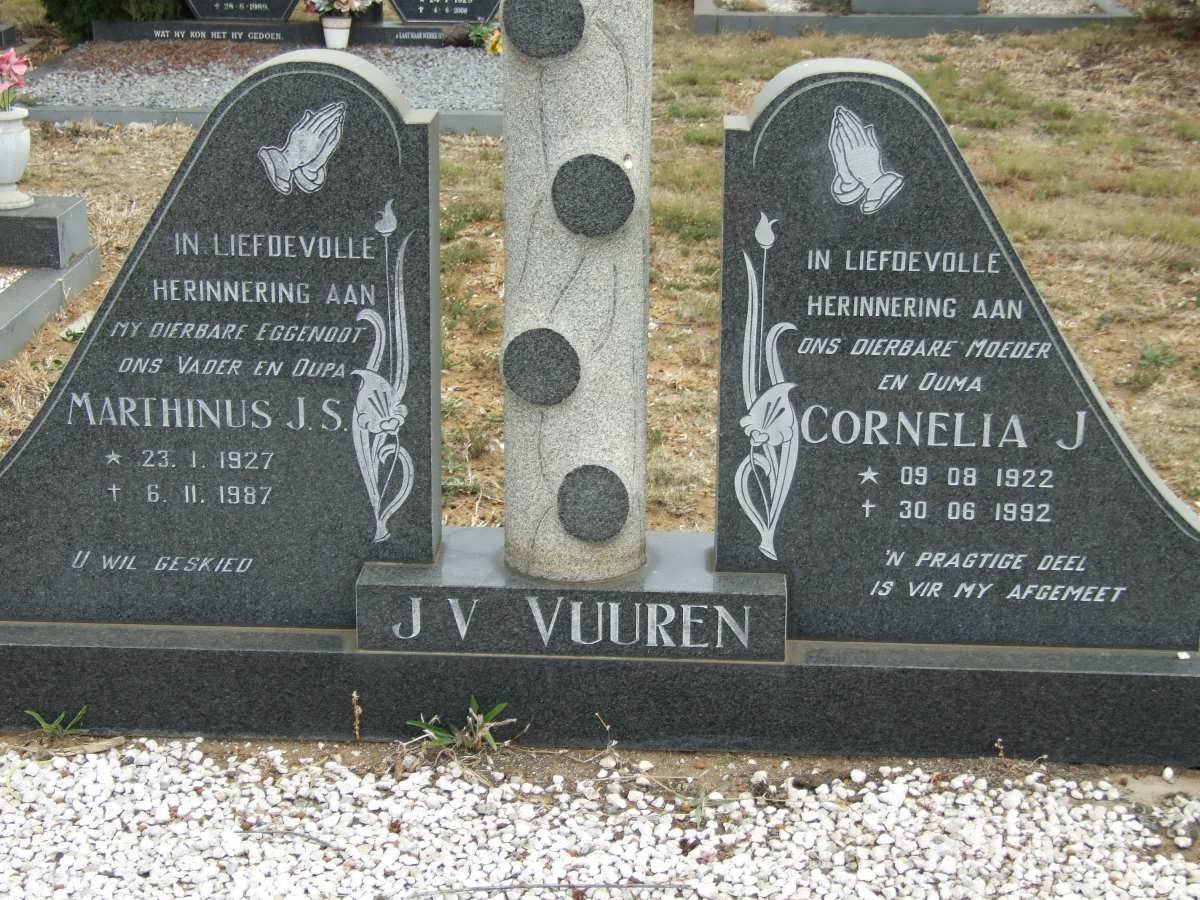 VUUREN Marthinus J.S., Janse van 1927-1987 &amp; Cornelia J. 1922-1992