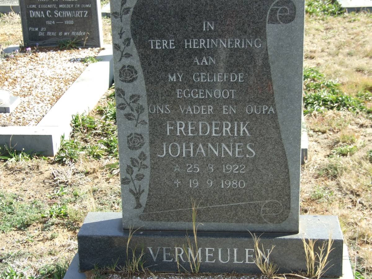 VERMEULEN Frederik Johannes 1922-1980