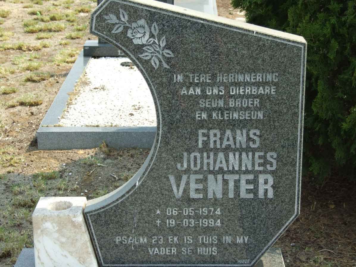 VENTER Frans Johannes 1974-1994