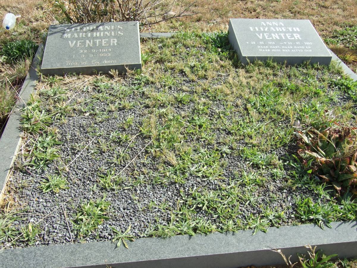 VENTER Stephanus Marthinus 1914-1982 &amp; Anna Elizabeth 1916-2005