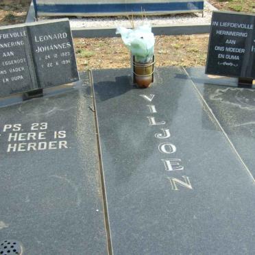VILJOEN Leonard Johannes 1923-1994 &amp; Elsabie Johanna Hendrica 1928-2005