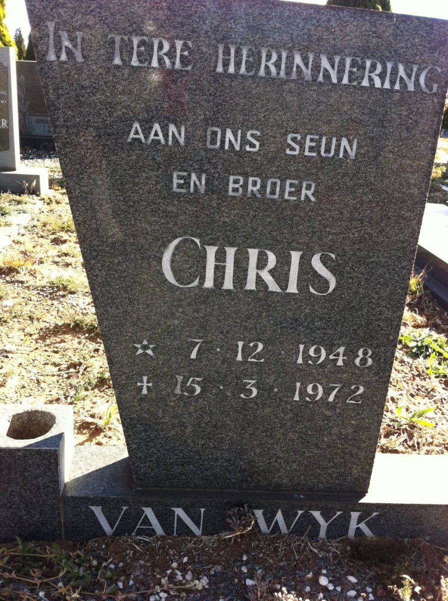 WYK Chris, van 1948-1972