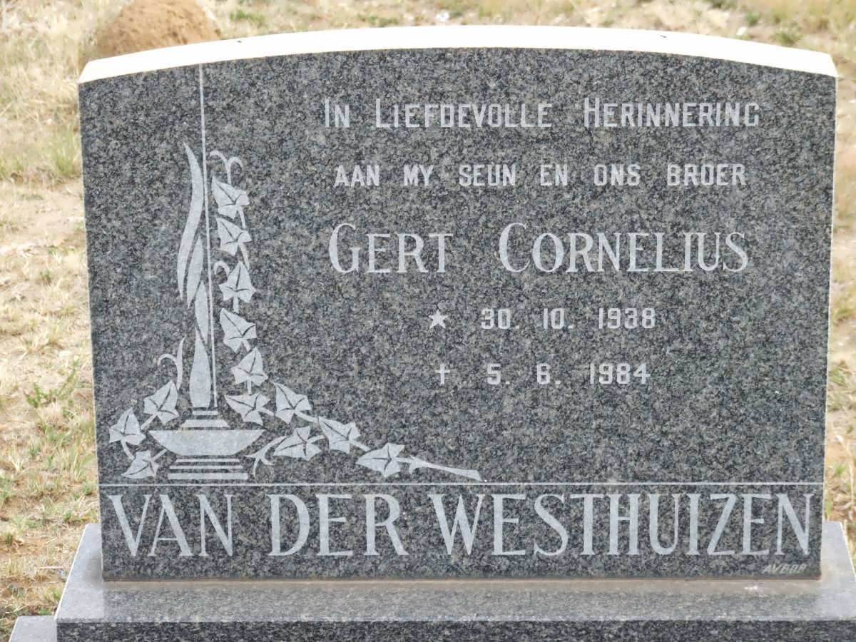 WESTHUIZEN Gert Cornelius, van der 1938-1984