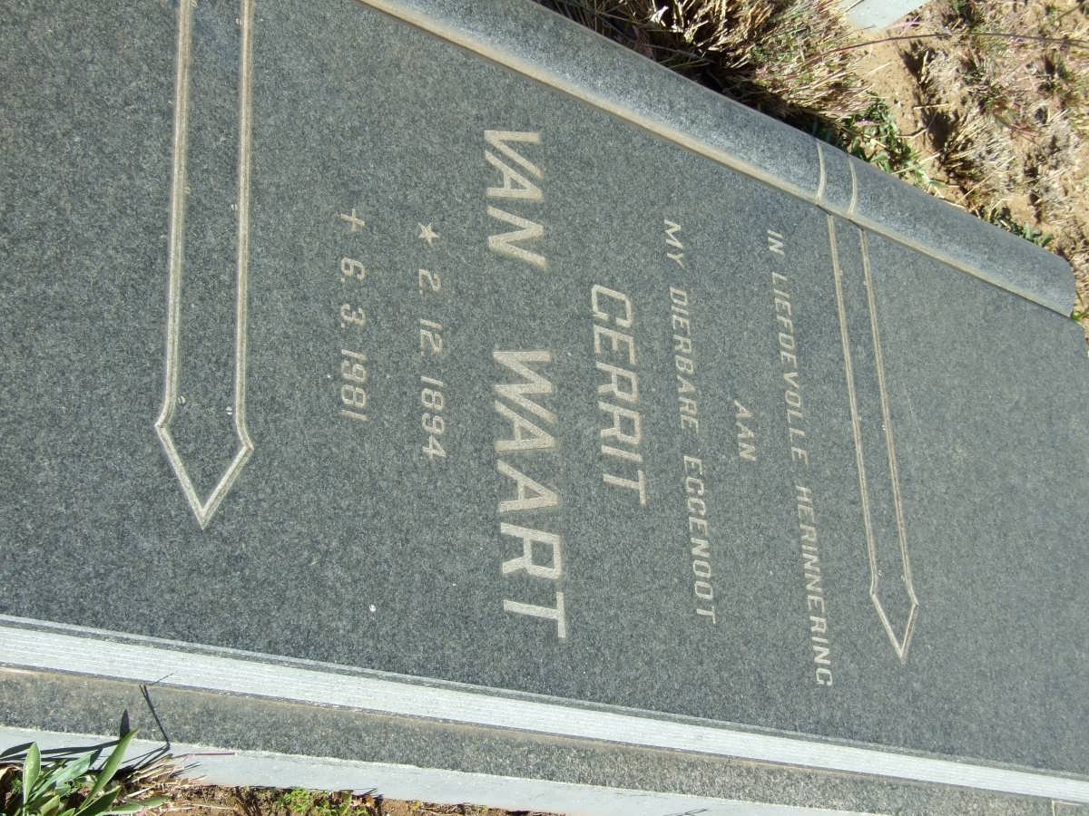 WAART Gerrit, van 1894-1981