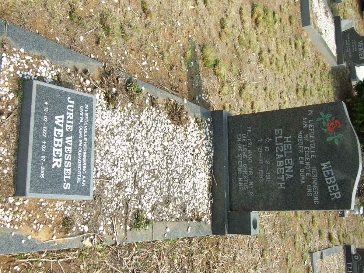 WEBER Jurie Wessels 1922-2005 &amp; Helena Elizabeth 1911-1993