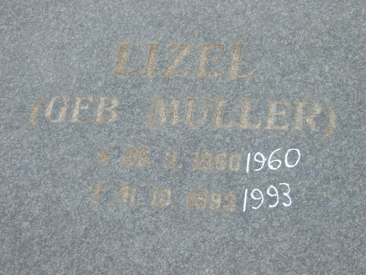 WESTHUIZEN Lizel, van der nee MULLER 1960-1993